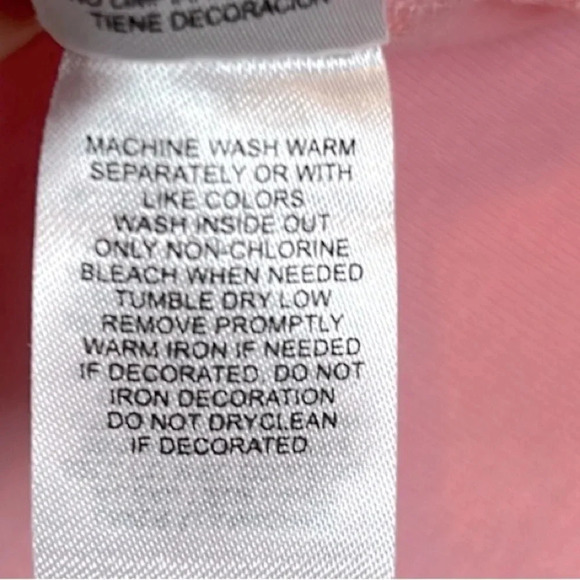 Disney Tinkerbell Sweet & Sassy Pink Short Sleeve Shirt Size Medium NWT - Picture 6 of 6